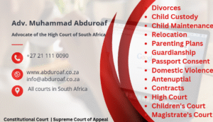Relocation of minor children from South Africa